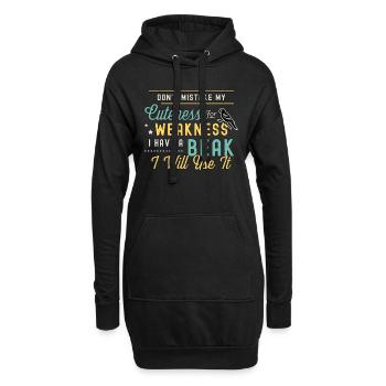 Conure Don't Mistake My Cuteness Sun Conure Lover - Hoodie-Kleid - Schwarz - Vorne