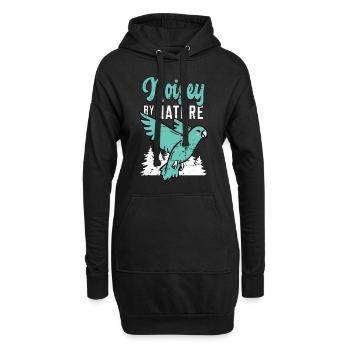 Conure Noisey Par Nature Aime Perroquet Conure Amoureux - Sweat-shirt à capuche long Femme - noir - Devant