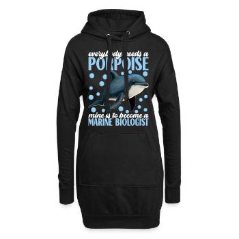 Biologie marine Biologiste marin - Sweat-shirt à capuche long Femme - noir - Devant