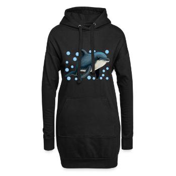 Meeresbiologie Meeresbiologe - Hoodie-Kleid - Schwarz - Vorne