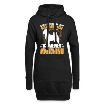 Akita Inu ressemble plus à l’Akita Inu japonais - Sweat-shirt à capuche long Femme - noir - Devant