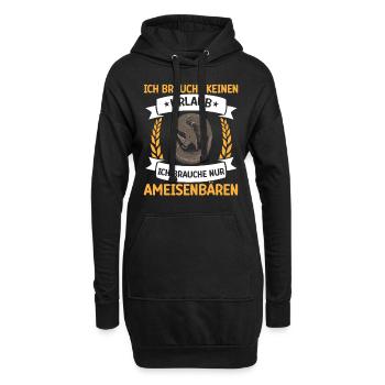 Juste besoin d’un fourmilier Ours mangeur de fourmis - Sweat-shirt à capuche long Femme - noir - Devant