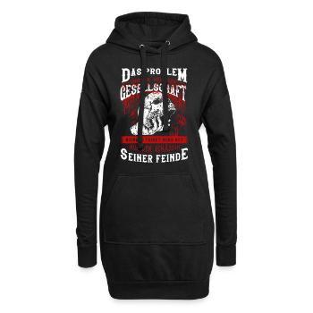 Wikinger Tshirt Viking Valhalla Walhalla Gott Odin - Hoodie-Kleid - Schwarz - Vorne