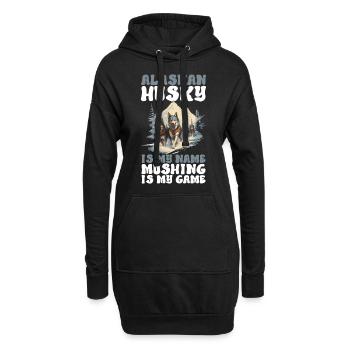 Traîneau Chiens de traîneau - Sweat-shirt à capuche long Femme - noir - Devant