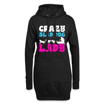 Traîneau Chiens de traîneau - Sweat-shirt à capuche long Femme - noir - Devant