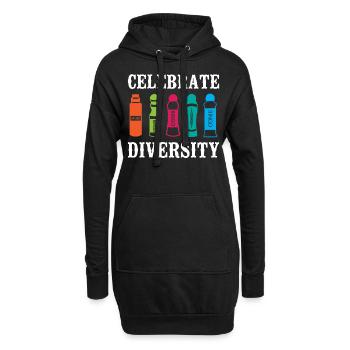 Bingo Player Celebrate Diversity - Hoodie-Kleid - Schwarz - Vorne