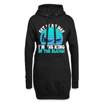 Traîneau Chiens de traîneau - Sweat-shirt à capuche long Femme - noir - Devant