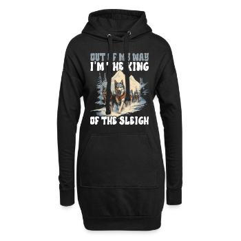 Traîneau Chiens de traîneau - Sweat-shirt à capuche long Femme - noir - Devant