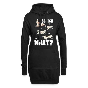 Schlittenfahren Schlittenhunde - Hoodie-Kleid - Schwarz - Vorne