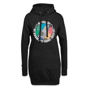 African Grey Parrot My Passion My Ornithologist - Hoodie-Kleid - Schwarz - Vorne