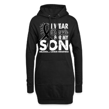 Tragen Sie Schwarz Für Den - Hoodie-Kleid - Schwarz - Vorne