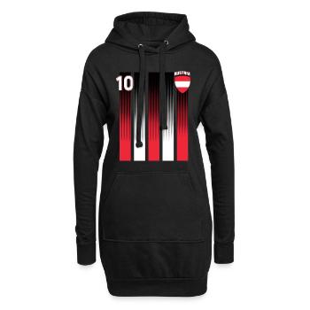 Austria Österreich Wien Steiermark Tirol - Hoodie-Kleid - Schwarz - Vorne