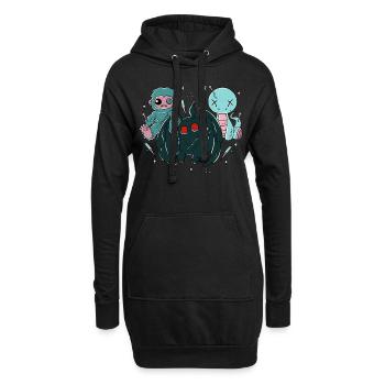 Kawaii Pastel Goth Cryptids - Hoodie-Kleid - Schwarz - Vorne