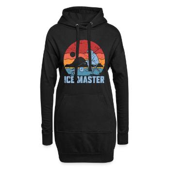 Pêche sur glace Ice Master Frozen Lake Lover Pêcheur - Sweat-shirt à capuche long Femme - noir - Devant