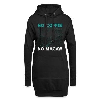 Macaw Lover No Coffee No Ornithology Coffee Lover - Hoodie-Kleid - Schwarz - Vorne