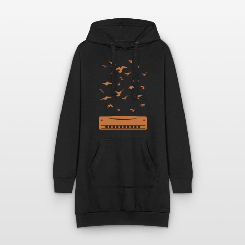 Harmonica Musicien Harmonica Harmonica Inst Sweat-shirt à capuche long Femme