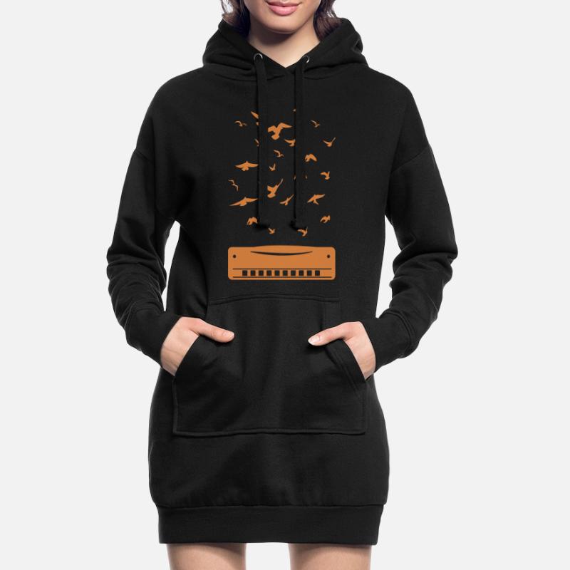 Harmonica Musicien Harmonica Harmonica Inst Sweat-shirt à capuche long Femme