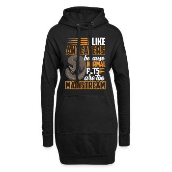 J’aime fourmilier Ours mangeur de fourmis - Sweat-shirt à capuche long Femme - noir - Devant