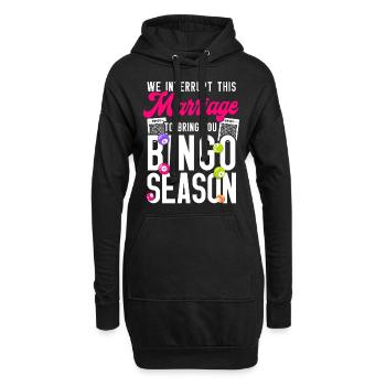 Bingo Player Husband Wife Marriage - Hoodie-Kleid - Schwarz - Vorne