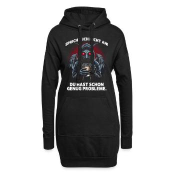 Ne me parlez pas ! Vous avez assez de problèmes comme ça - Sweat-shirt à capuche long Femme - noir - Devant