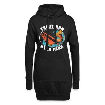 Pêche à la truite Trout Run Utah Park Pêche sportive - Sweat-shirt à capuche long Femme - noir - Devant
