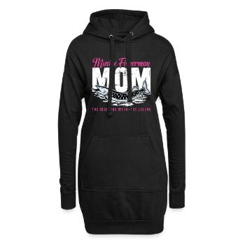 Muskie Pêcheur Maman L’Idole L’Amateur De Pêche - Sweat-shirt à capuche long Femme - noir - Devant