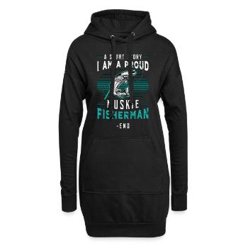 Muskie Fisherman A Short Story I Am Fishing Lover - Hoodie-Kleid - Schwarz - Vorne