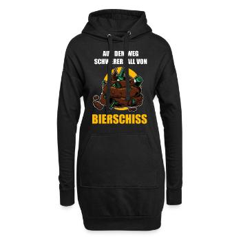 Aus Dem Weg Schwerer Fall Von Bierschiss Bier - Hoodie-Kleid - Schwarz - Vorne