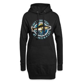 La pêche au doré ne peut pas fonctionner aujourd’hui, mon amateur de pêche - Sweat-shirt à capuche long Femme - noir - Devant