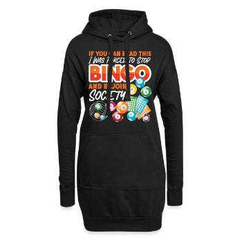 Joueur de bingo si vous pouvez lire ceci - Sweat-shirt à capuche long Femme - noir - Devant