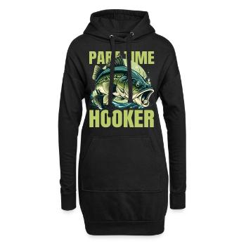 Teilzeit-Hook - Hoodie-Kleid - Schwarz - Vorne