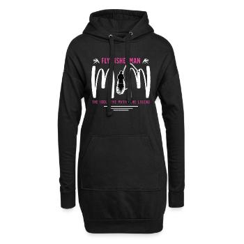 Pêcheur à la mouche Maman L’idole Le mythe Chasse au poisson - Sweat-shirt à capuche long Femme - noir - Devant