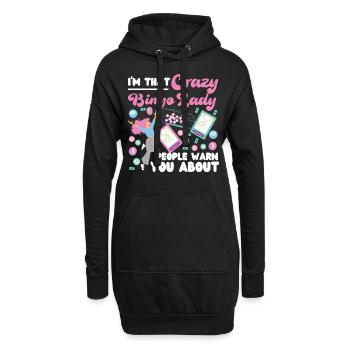 Joueur de bingo Je suis ce fou de bingo - Sweat-shirt à capuche long Femme - noir - Devant