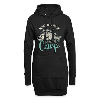 Pêche à la carpe Quelle est la charge du matériel de pêche à la carpe - Sweat-shirt à capuche long Femme - noir - Devant