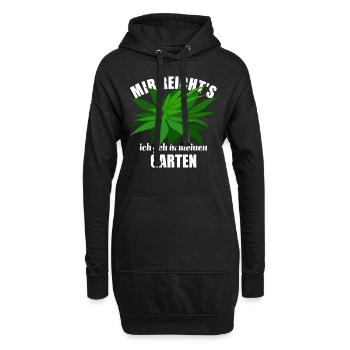 Mir reicht's ich geh in meinen Garten - Hanf - Hoodie-Kleid - Schwarz - Vorne