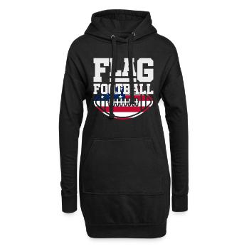 Flag Football Drapeau de l’Amérique - Sweat-shirt à capuche long Femme - noir - Devant