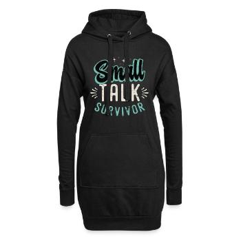 Introvert Small Talk Survivor Introvert Lifestyle - Hoodie-Kleid - Schwarz - Vorne