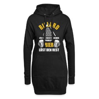Billard löst die meisten meiner Probleme - Bier - Hoodie-Kleid - Schwarz - Vorne