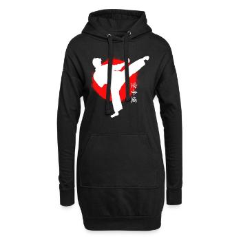 Karaté - Sweat-shirt à capuche long Femme - noir - Devant
