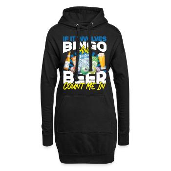 Bingo Player Beer If It Involves - Hoodie Dress - black - Front