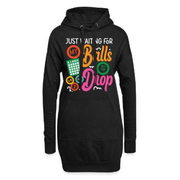Bingo Player Pun Just Waiting For - Hoodie-Kleid - Schwarz - Vorne
