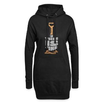 Gardener This Is Fine Horticulturist Plant Lover - Hoodie-Kleid - Schwarz - Vorne