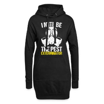 Schädlingsbekämpfung Kammerjäger - Hoodie-Kleid - Schwarz - Vorne