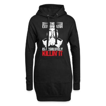 Schädlingsbekämpfung Kammerjäger - Hoodie-Kleid - Schwarz - Vorne
