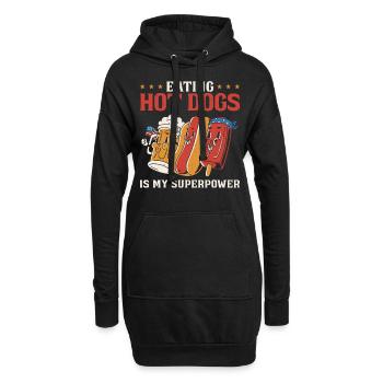 Hot Dog Adulte Manger des hot-dogs est - Sweat-shirt à capuche long Femme - noir - Devant