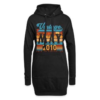 May 2010, Vintage Birthday Gift May 2010. - Hoodie Dress - black - Front