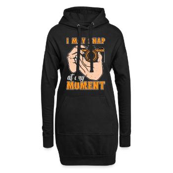 Photographer I May Snap At Any Moment Cameraman - Hoodie-Kleid - Schwarz - Vorne