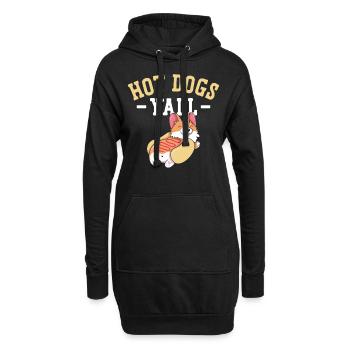 Hot Dog Adult Girl Hot Dogs Y'All - Hoodie-Kleid - Schwarz - Vorne
