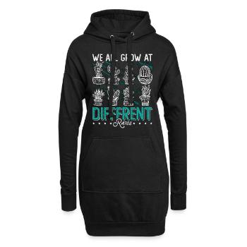 Jardinier Nous cultivons tous à des rythmes différents Jardinage - Sweat-shirt à capuche long Femme - noir - Devant