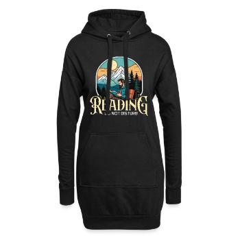 Reading Do Not Disturb Bookworm Literature Bookish - Hoodie-Kleid - Schwarz - Vorne